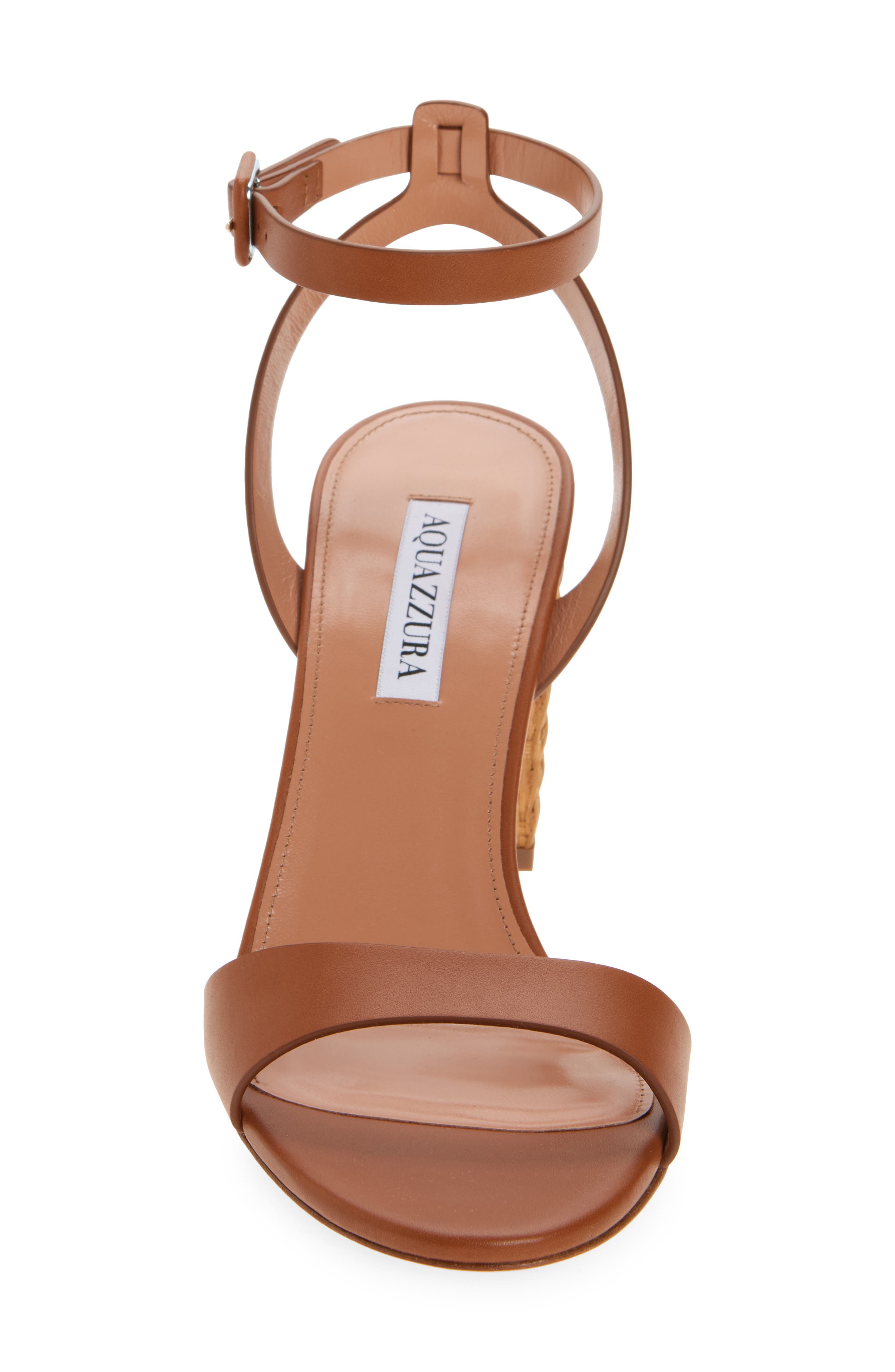 Aquazzura Sunseeker Ankle Strap Sandal, Alternate, color, Tobacco