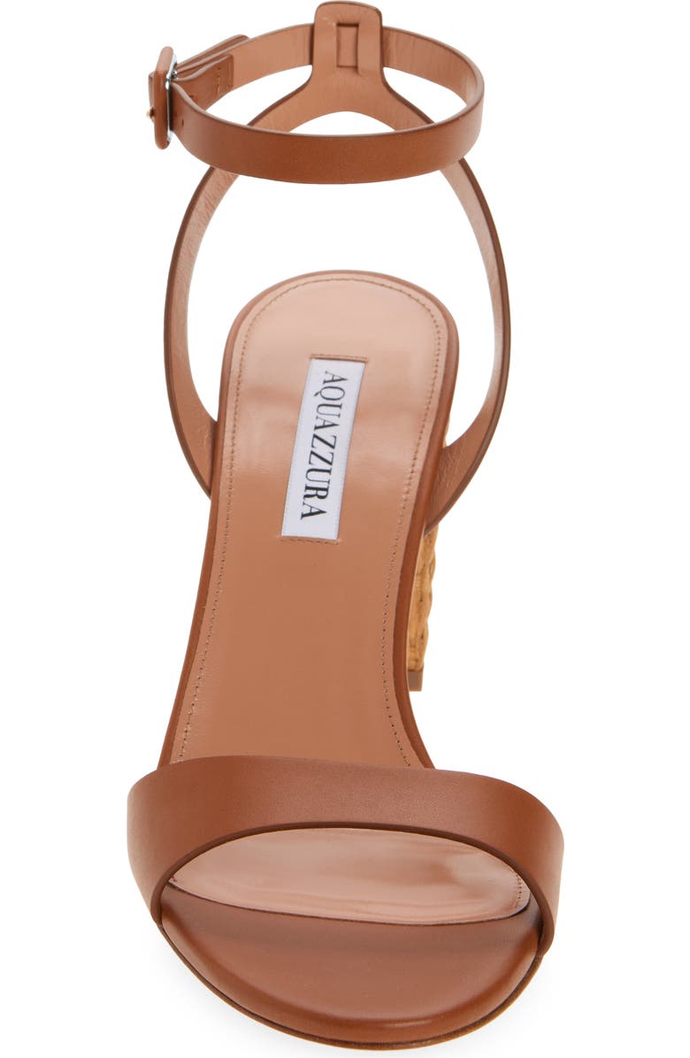 Aquazzura Sunseeker Ankle Strap Sandal, Alternate, color, Tobacco