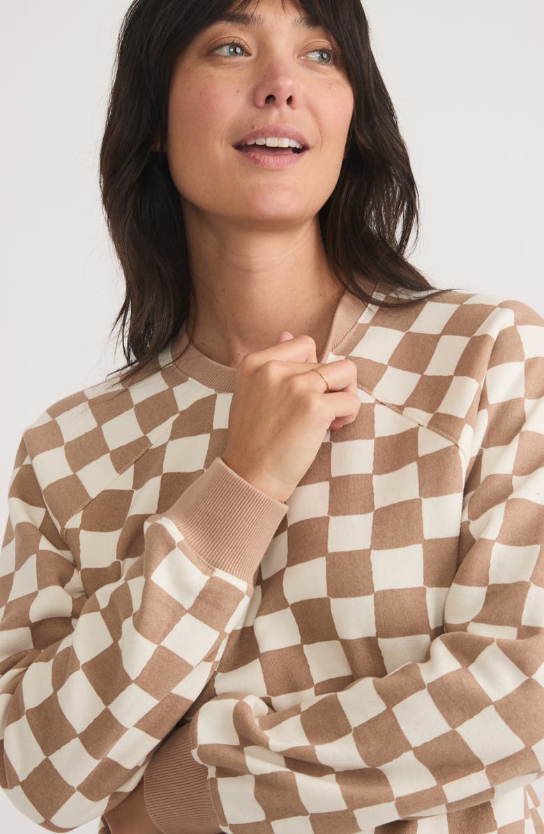 Marine Layer Anytime Check Raglan Sweatshirt, Alternate, color,