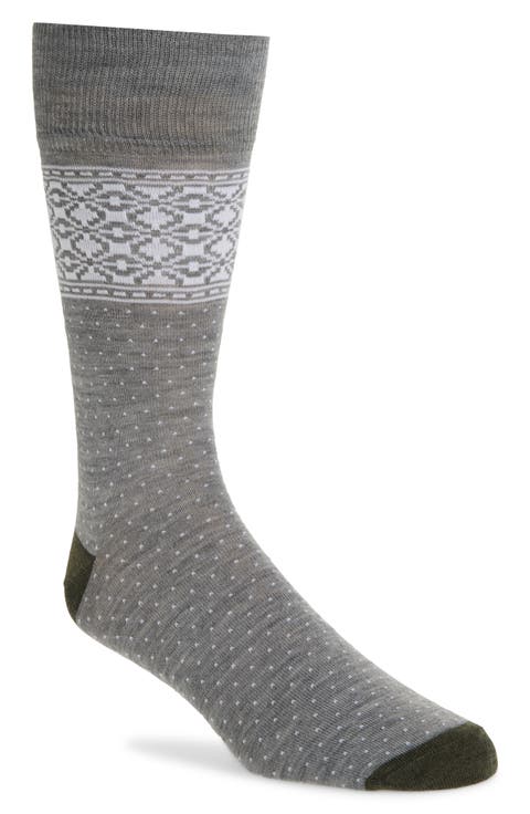 Fair Isle Wool Blend Socks