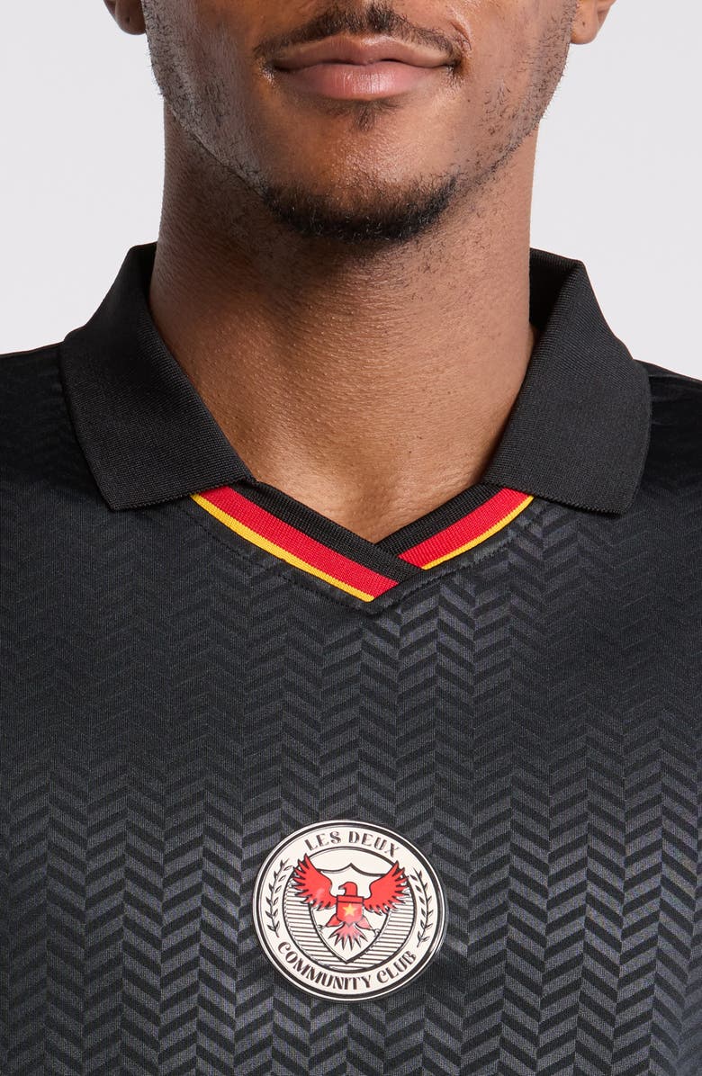 Les Deux Germany Football Jersey, Alternate, color, Black