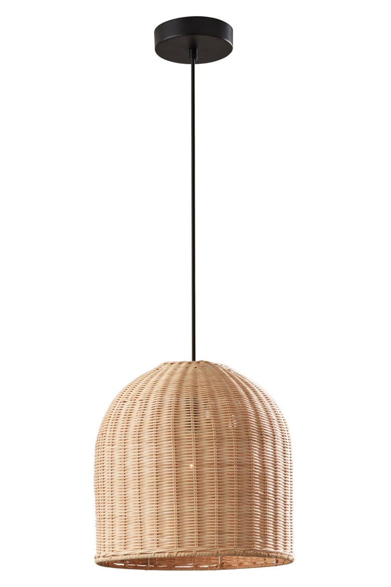 Bahama Pendant Light, Main, color, DARK BRONZE/ LIGHT RATTAN