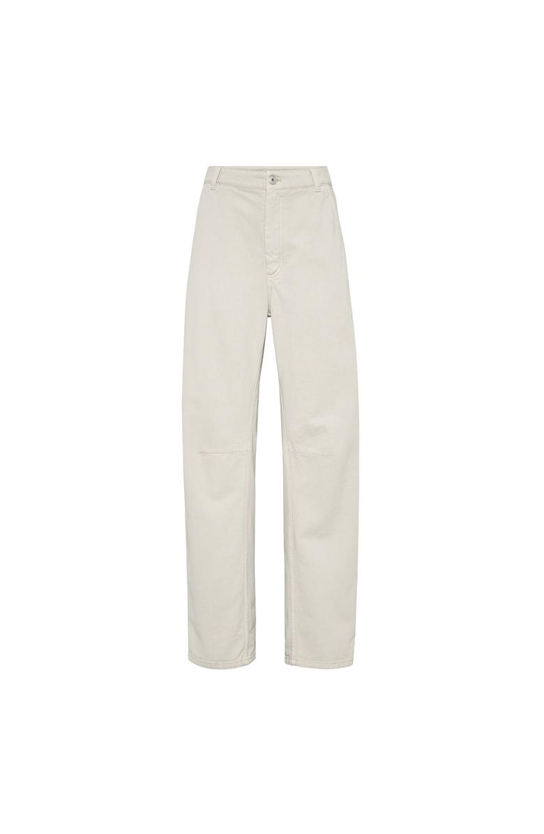 Brunello Cucinelli Curved Soft trousers, Main, color, Cool Beige