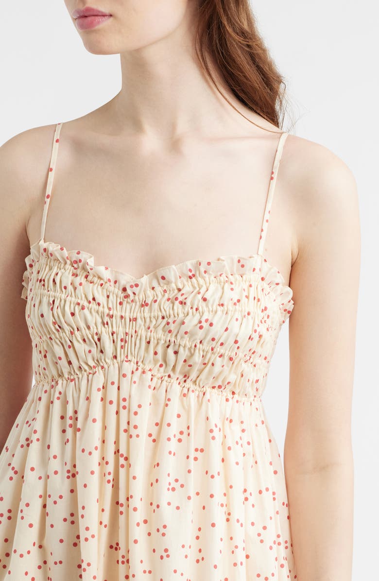 Faithfull the Brand Presa Dot Sweetheart Neck Maxi Dress, Alternate, color, Linnea Dot Panna