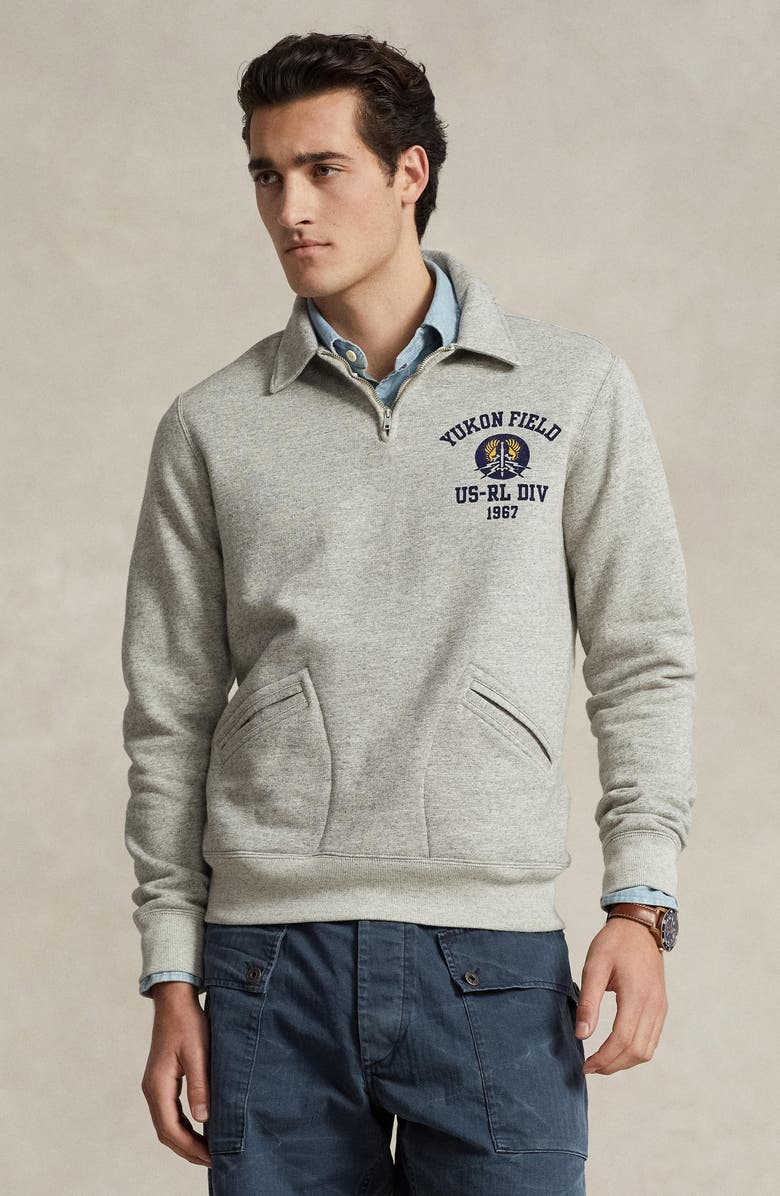 Polo Ralph Lauren Fleece Quarter Zip Pullover, Alternate, color, 