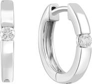 EFFY Sterling Silver & Diamond Hoop Earrings - 0.09ct