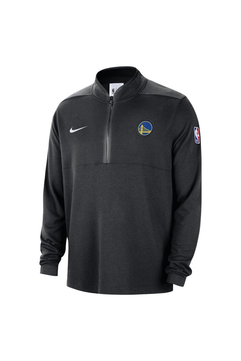 Men's Nike Black Golden State Warriors 2024/25 Courtside Performance Half-Zip Top, Alternate, color, Black
