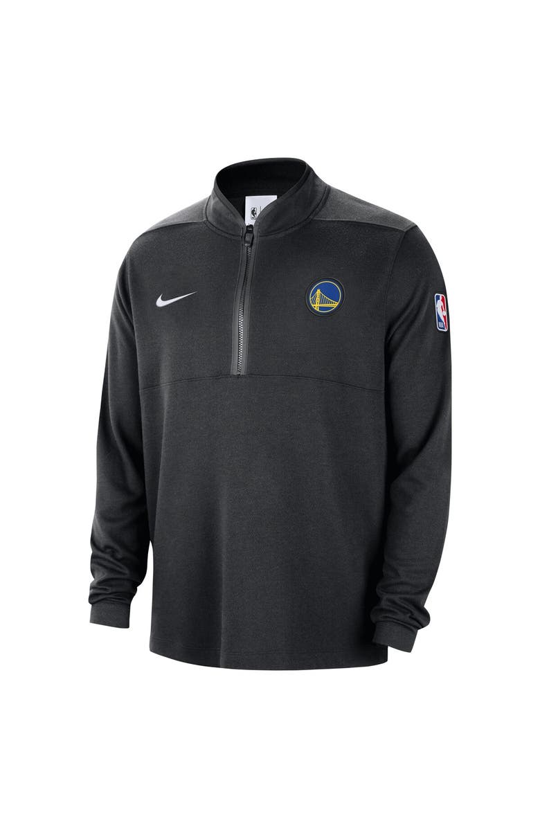 Nike Men's Nike Black Golden State Warriors 2024/25 Courtside Performance Half-Zip Top, Alternate, color,