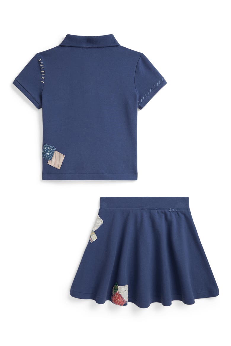Kids' Patchwork Polo & Skirt Set, Alternate, color, OLD ROYAL
