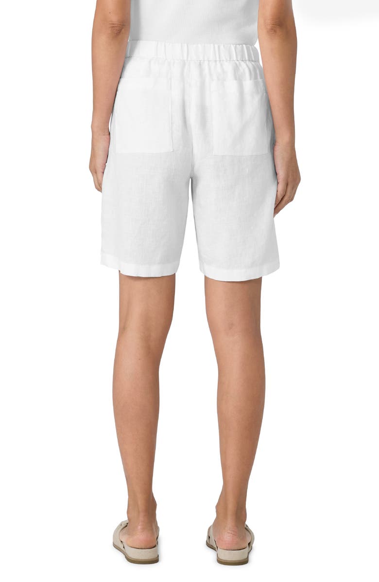 Eileen Fisher Organic Linen Shorts, Alternate, color, White