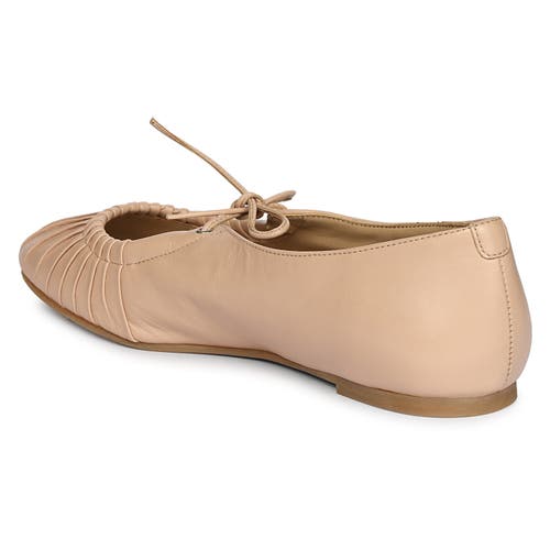 Jelavu Ellie Tied Bow Ruched Ballerina In Ivory
