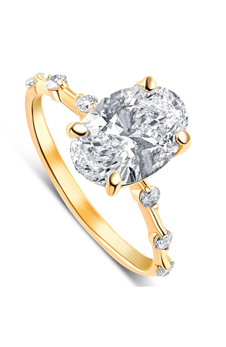 Bliss Diamond Certified 2 3/4Ct TW Oval Diamond Engagement Ring Lab Grown 14k Gold, Alternate, color, 