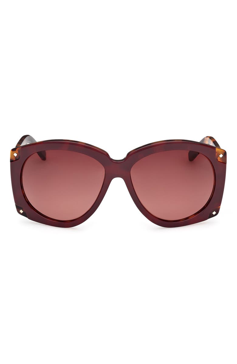 MCM 61mm Gradient Round Sunglasses, Main, color, Bordeaux / Gradient Brown