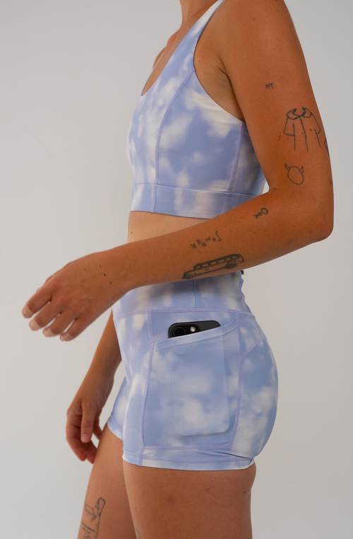 Cooldown Emmy Running Shorts In Lavender
