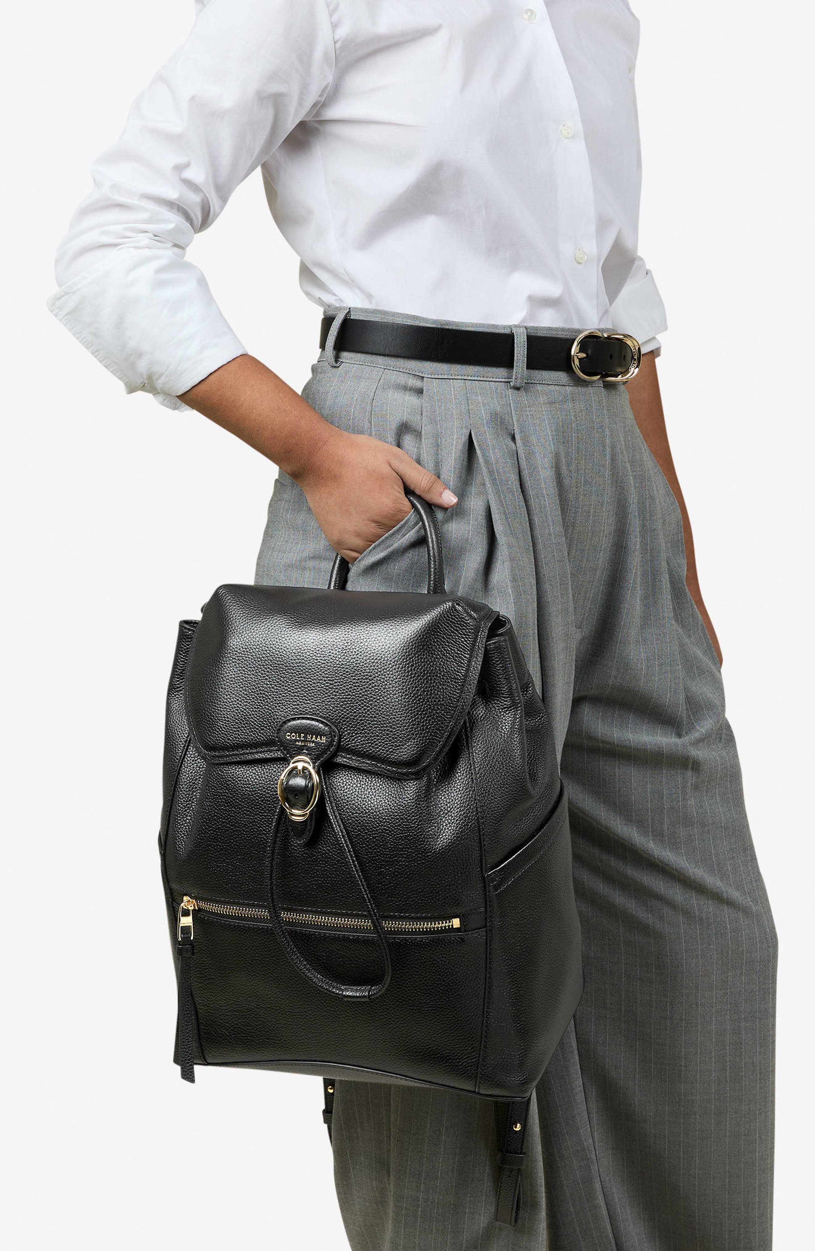 Cole Haan Alexandria Medium Backpack, Alternate, color, Black