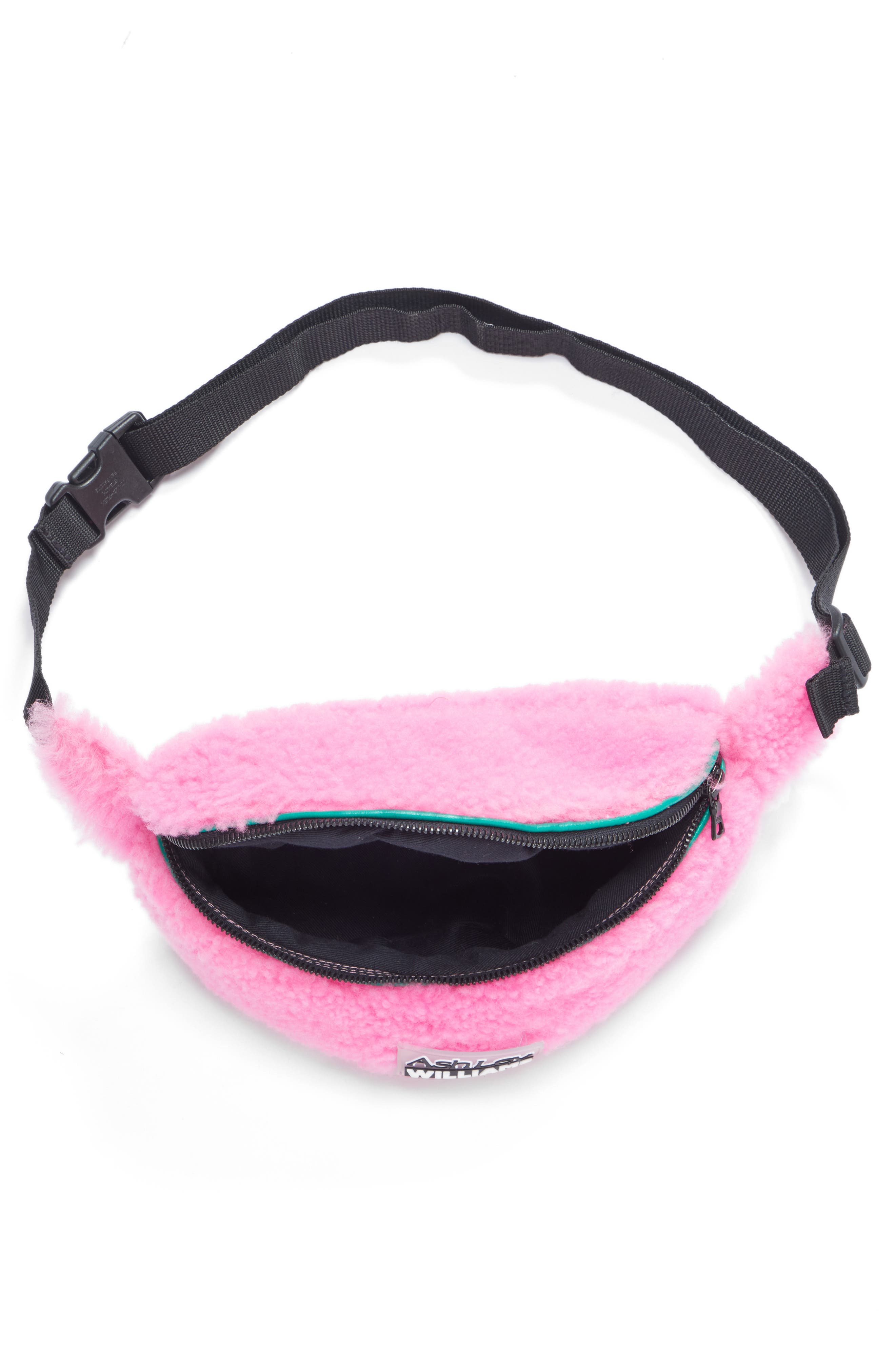 Ashley Williams Genuine Shearling Belt Bag, Alternate, color, 