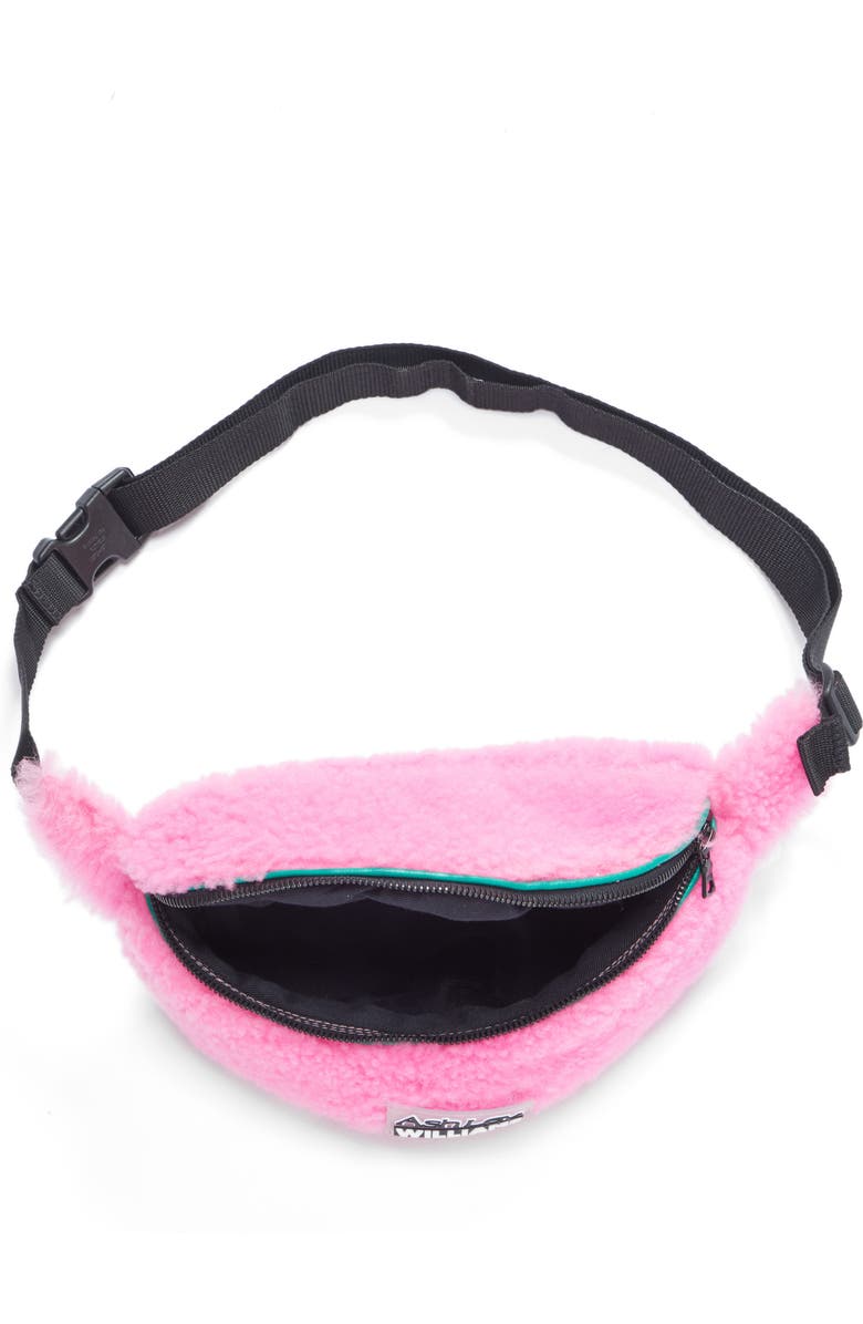 Ashley Williams Genuine Shearling Belt Bag, Alternate, color,