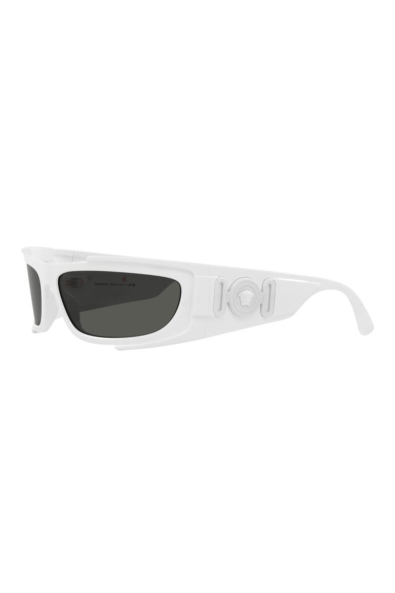 67mm Rectangular Sunglasses, Alternate, color, WHITE