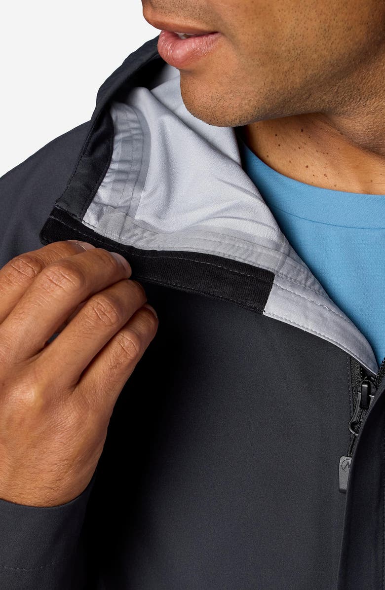 Marmot PreCip<sup>®</sup> Eco Pro Waterproof Hooded Jacket, Alternate, color, Black