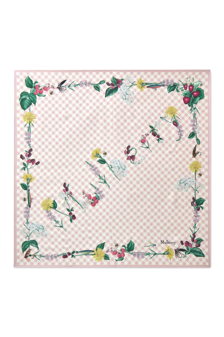 Large Square Scarf - Riverside Floral, Main, color, Blossom Pink