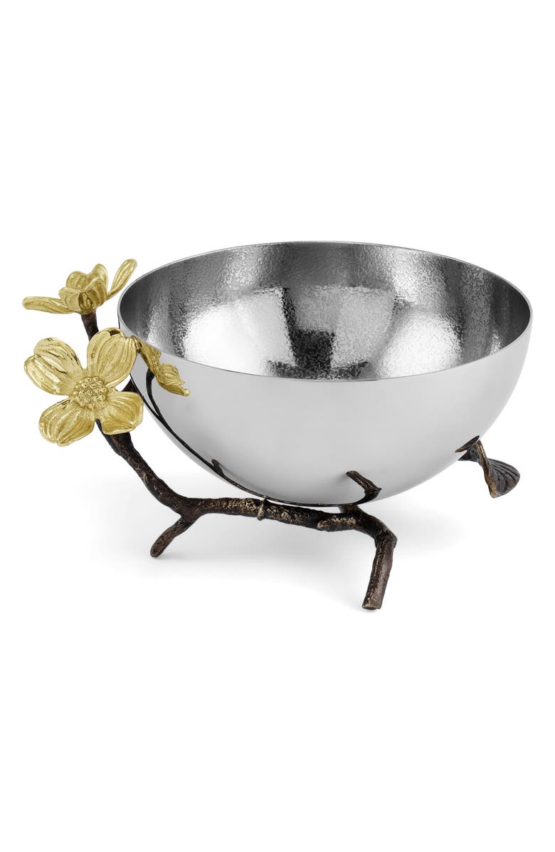 Michael Aram Dogwood Small Bowl, Alternate, color, Silver/ Gold/ Brass