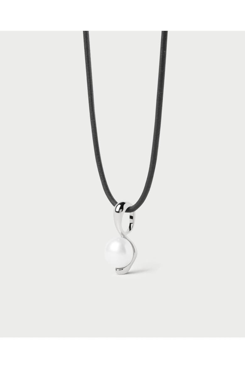 La Perla Essential Pendant Necklace, Main, color, Onyx