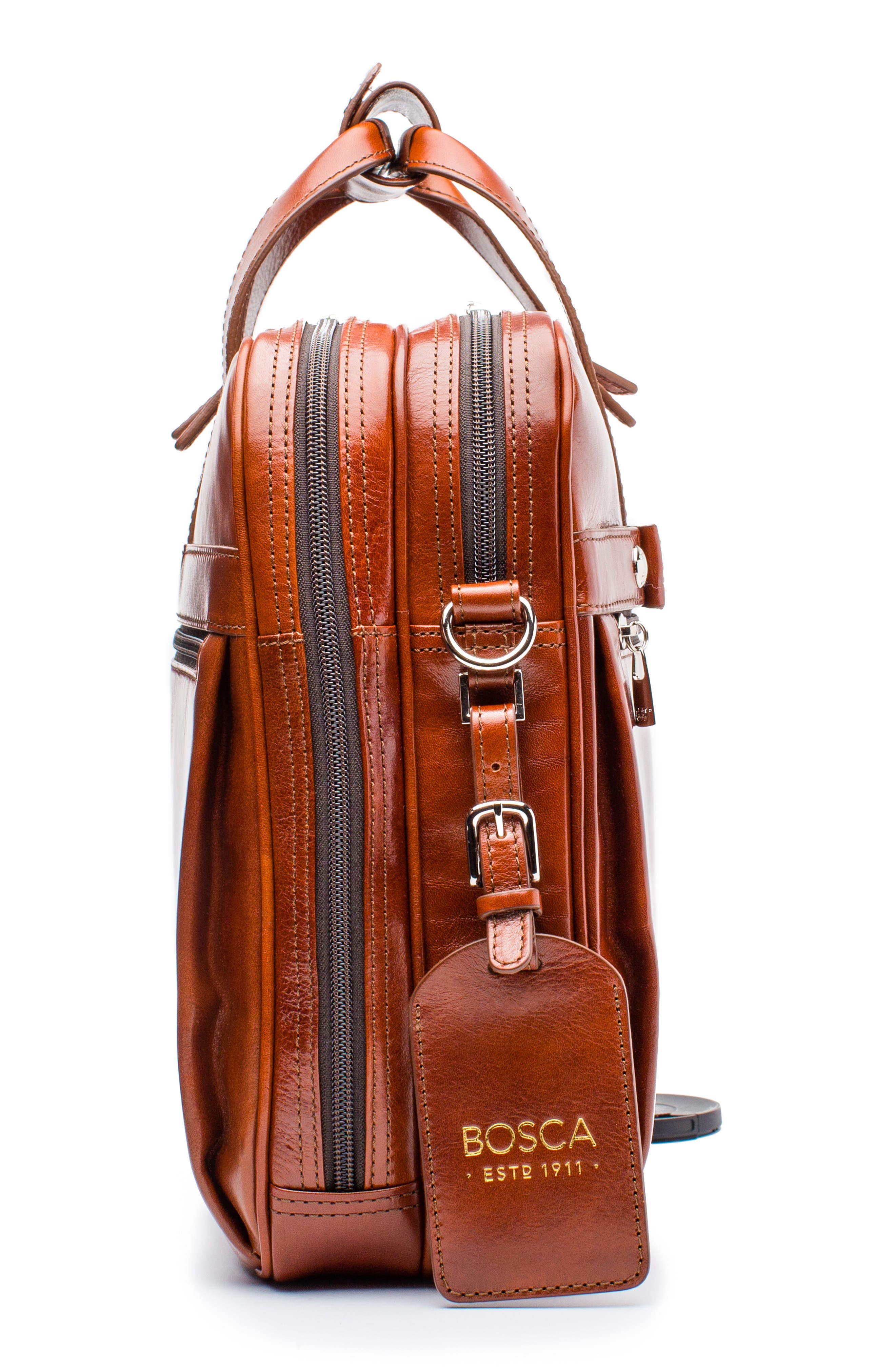 Bosca Stringer Leather Briefcase, Alternate, color, 