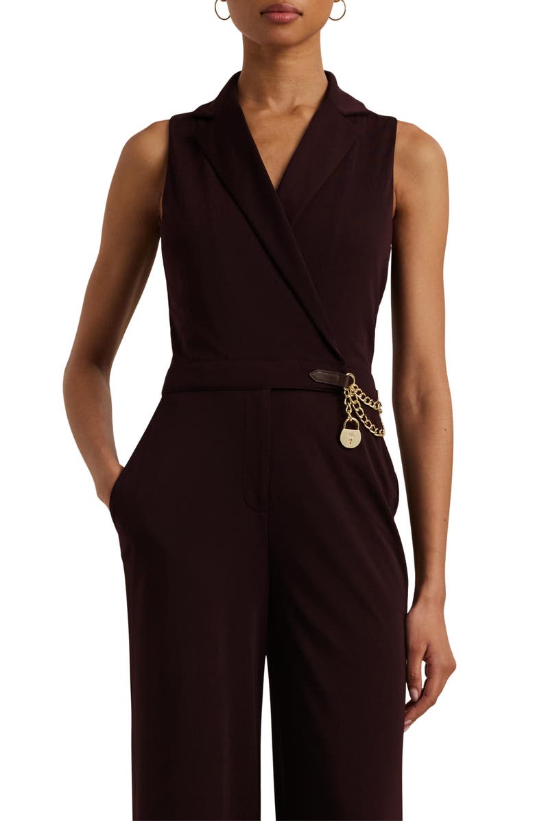 Lauren Ralph Lauren Stretch Matte Jersey Jumpsuit, Alternate, color,