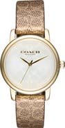 COACH Grand Leather Strap Watch, 36mm