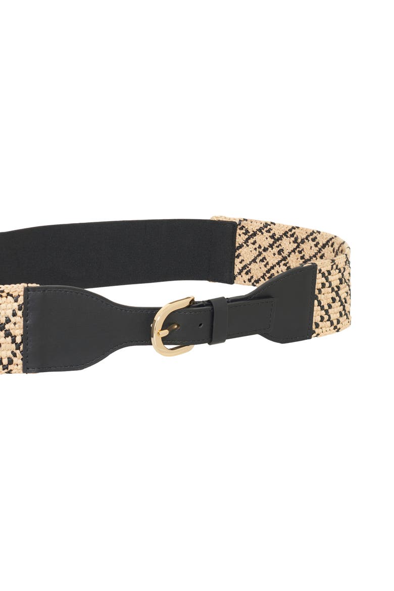 Tyra Raffia Corset Belt, Alternate, color, Black