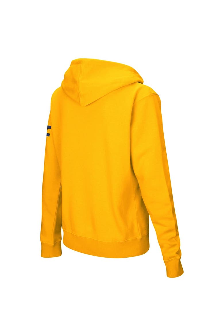 Women's Stadium Athletic Gold West Virginia Mountaineers Arched Name Full-Zip Hoodie, Alternate, color, Gold