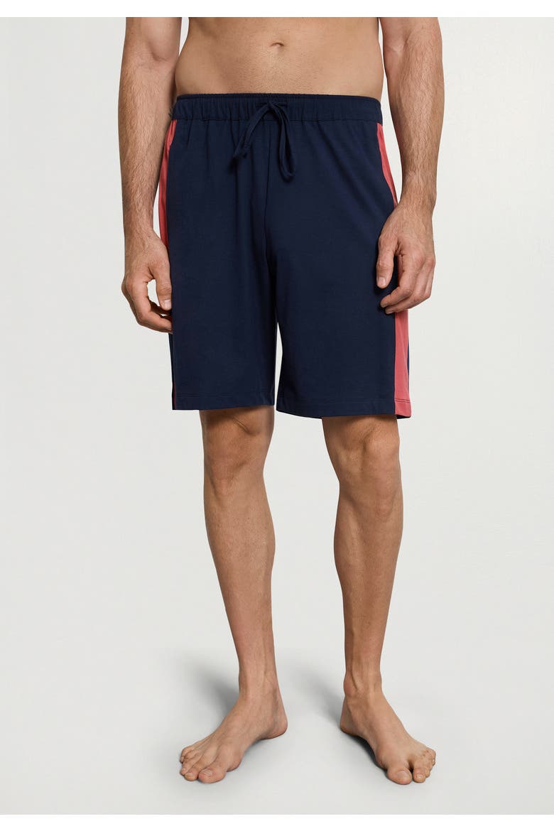 Night And Day Cotton Drawstring Shorts, Alternate, color, Deep Navy/Garnet Rose