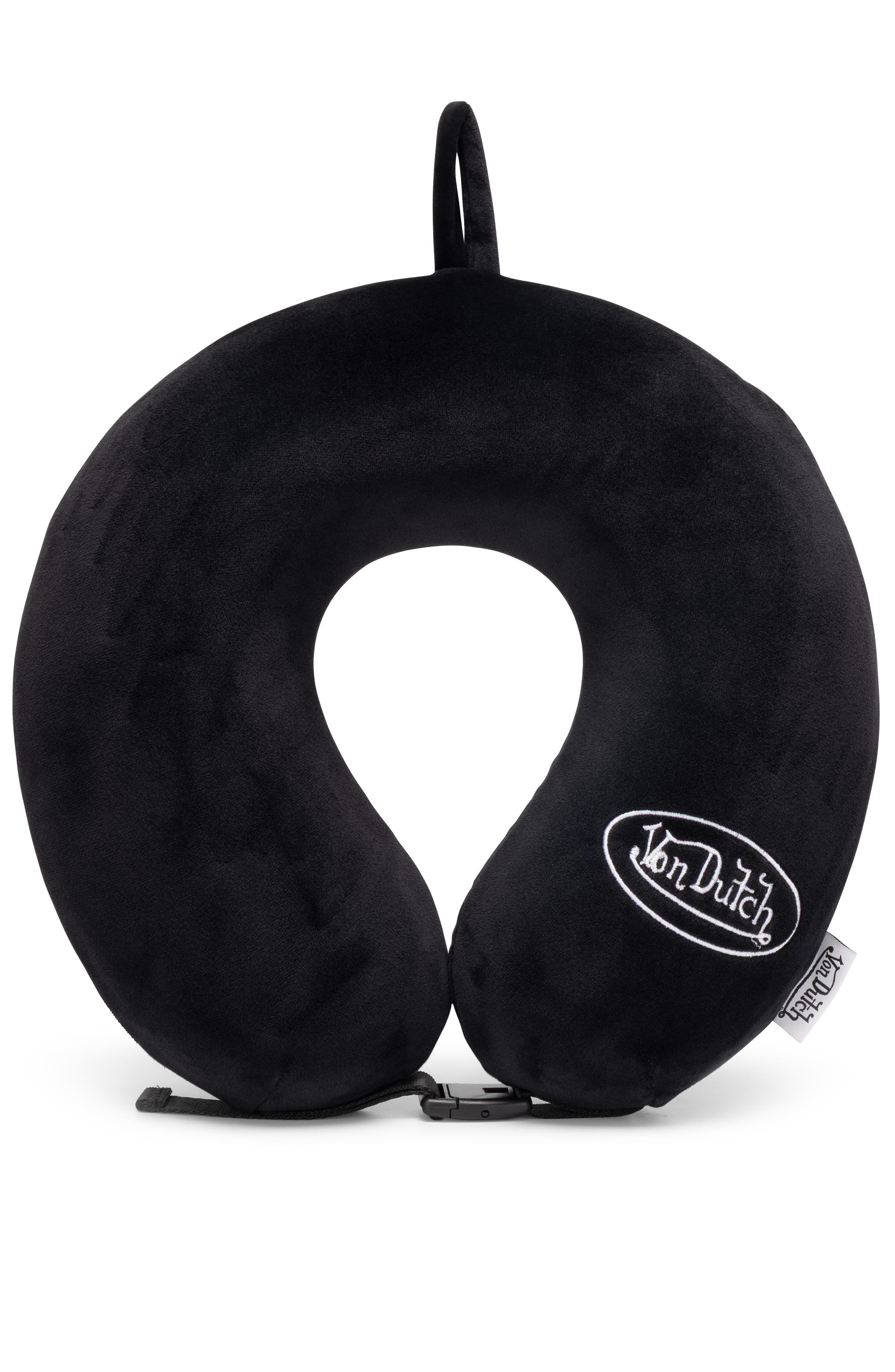 Von Dutch Classic Memory Foam Travel Neck Pillow, Main, color, Black