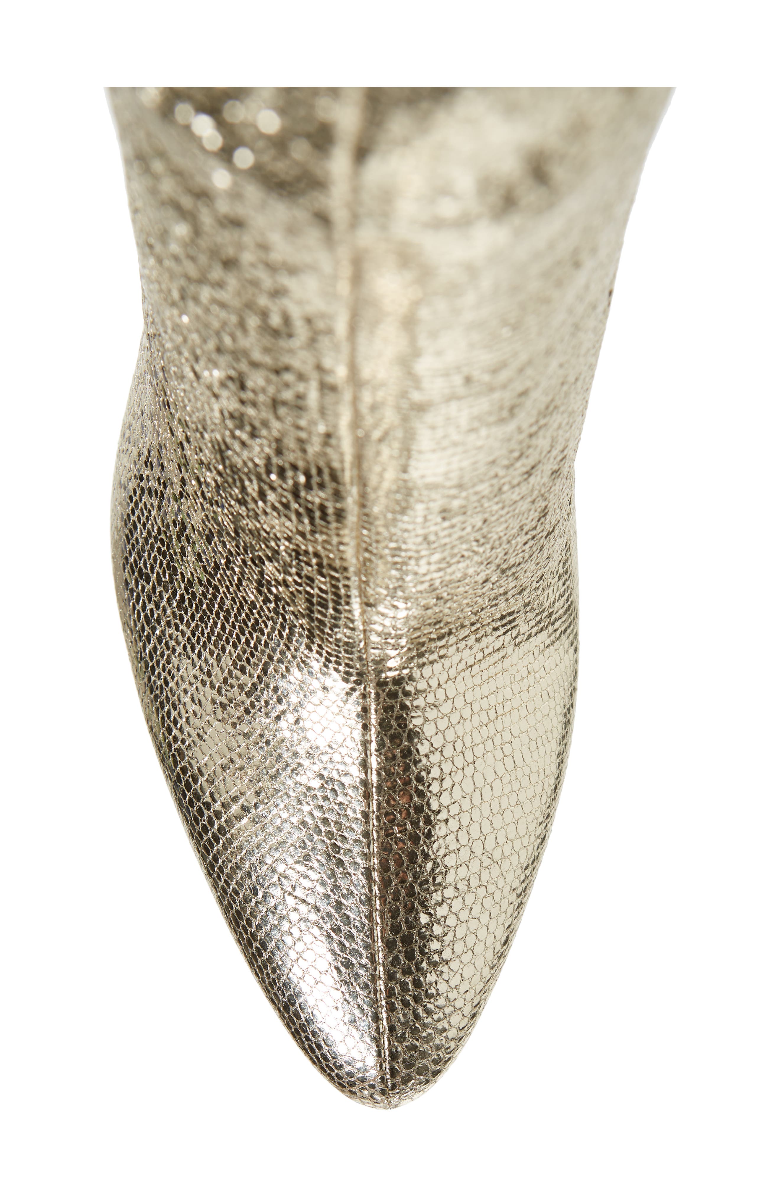 Brother Vellies Allora Over the Knee Metallic Pointed Toe Boot, Alternate, color, 