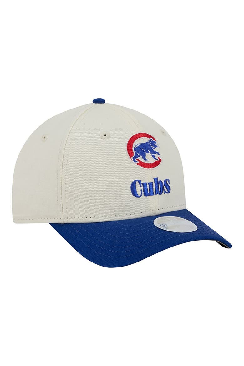 Women's New Era Cream/Royal Chicago Cubs Primary 9FORTY M-Crown Adjustable Hat, Alternate, color, Cream