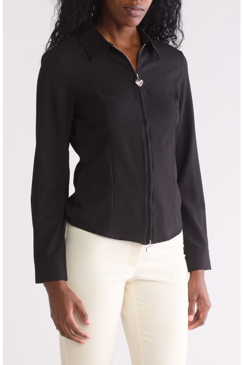 Heart Zip Top, Main, color, BLACK