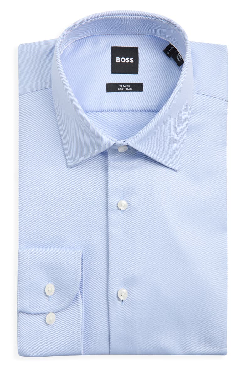 Hank Trim Fit Cotton Shirt, Alternate, color, LIGHT/ PASTEL BLUE