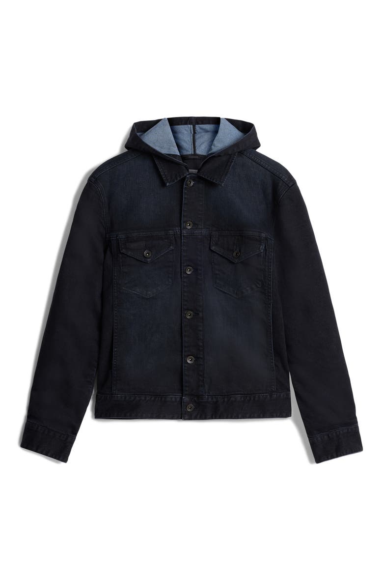 Denim Trucker Jacket, Alternate, color, BLUE BLACK