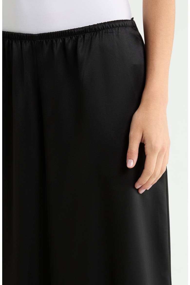 Aven Cuffed Satin Pants, Alternate, color, BLACK