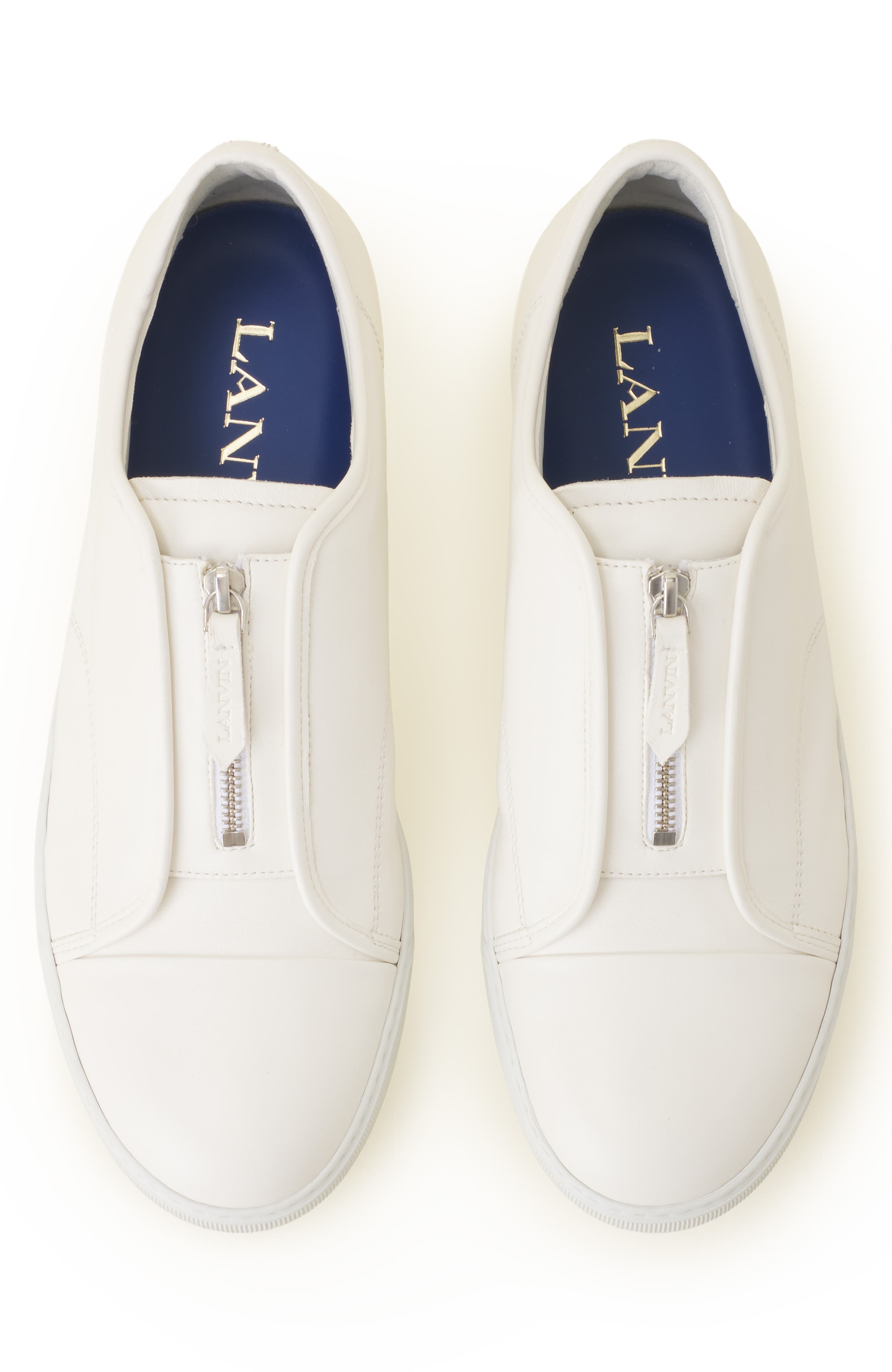 Dbb1 Zip Sneakers In Leather, Alternate, color, White
