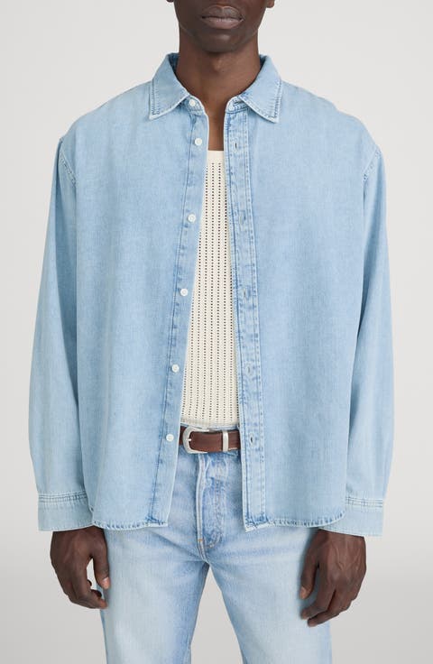 Classic Denim Button-Up Shirt
