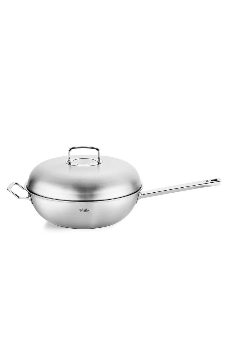 Original-Profi Collection Stainless Steel Multi Ply Wok with High Dome Metal Lid, Main, color, Stainless Steel