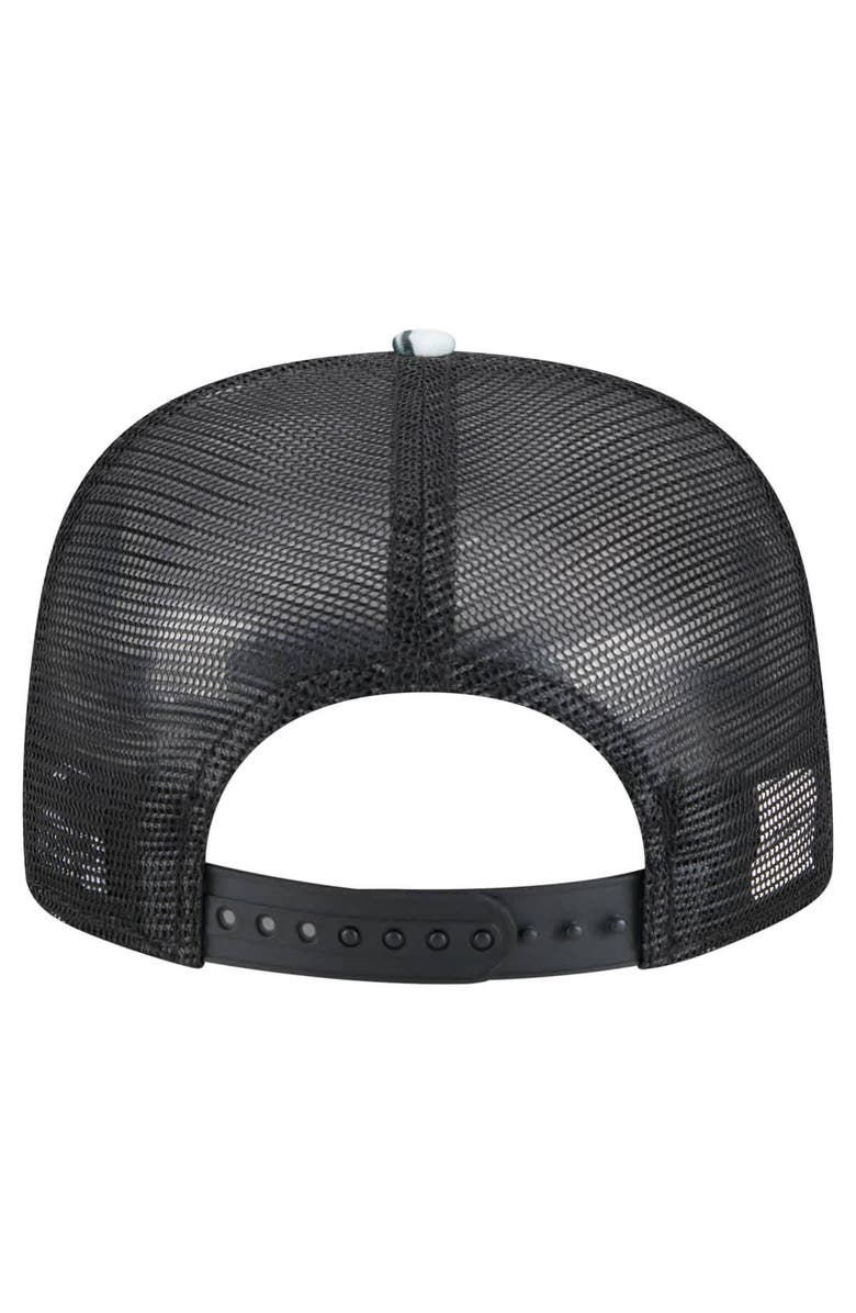 New Era Men's New Era Black Chicago White Sox Adventure Pattern Golfer Trucker Snapback Hat, Alternate, color, Black