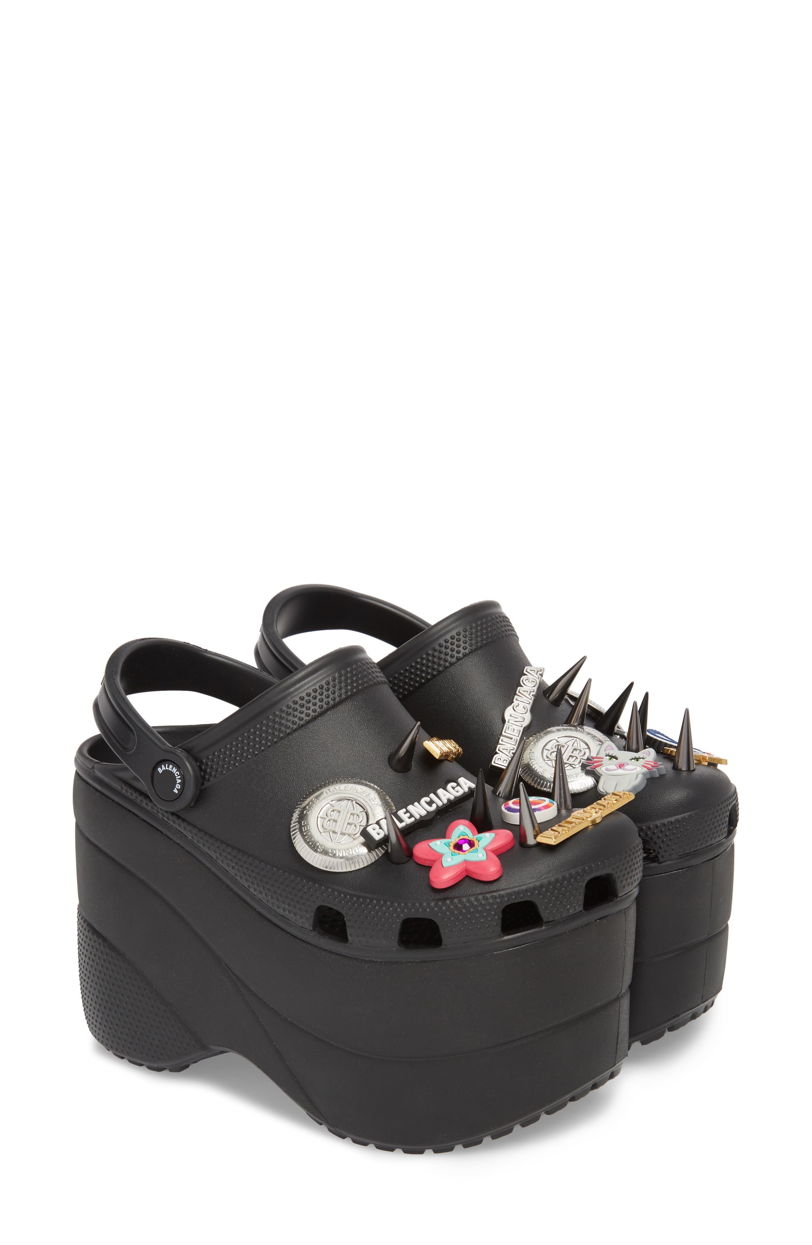 Balenciaga Foam Embellished Platform Clog, Alternate, color, 