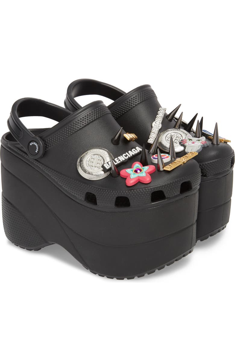 Balenciaga Foam Embellished Platform Clog, Alternate, color,