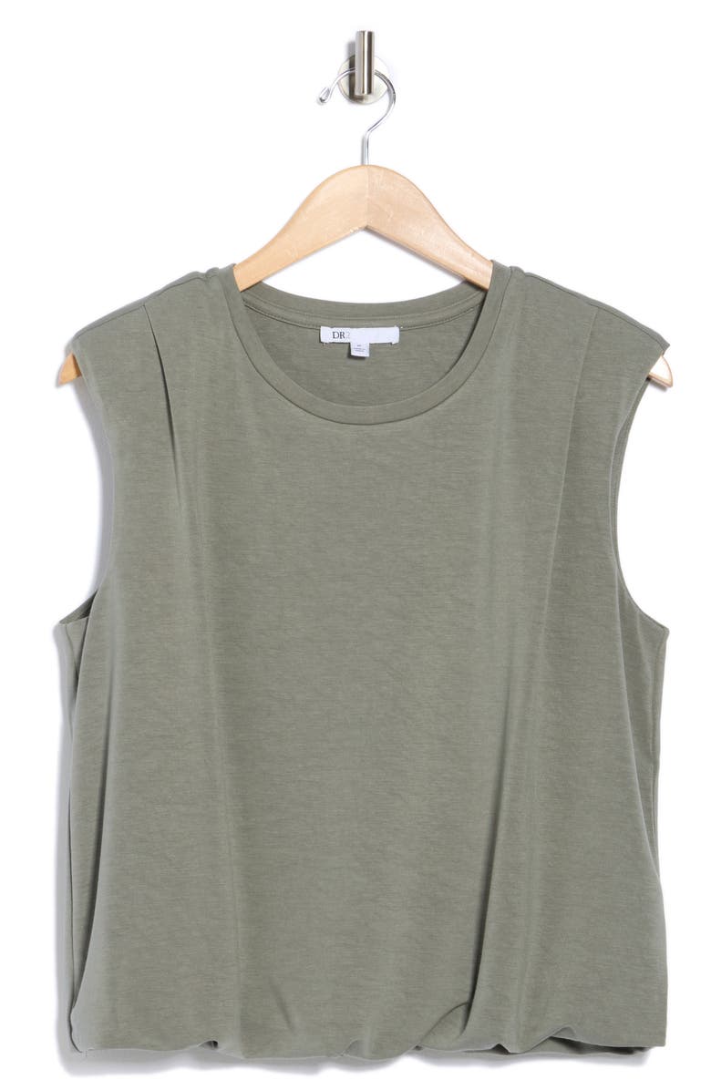 DR2 by Daniel Rainn Bubble Hem Muscle Tank, Alternate, color, Basil