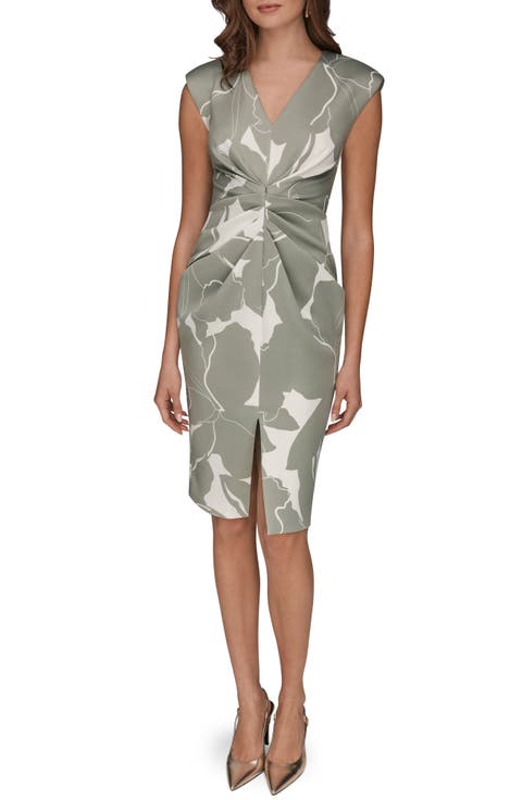 Gathered Sleeveless Sheath