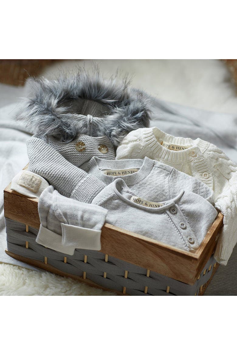 Baby Jacquard Romper, Alternate, color, Grey