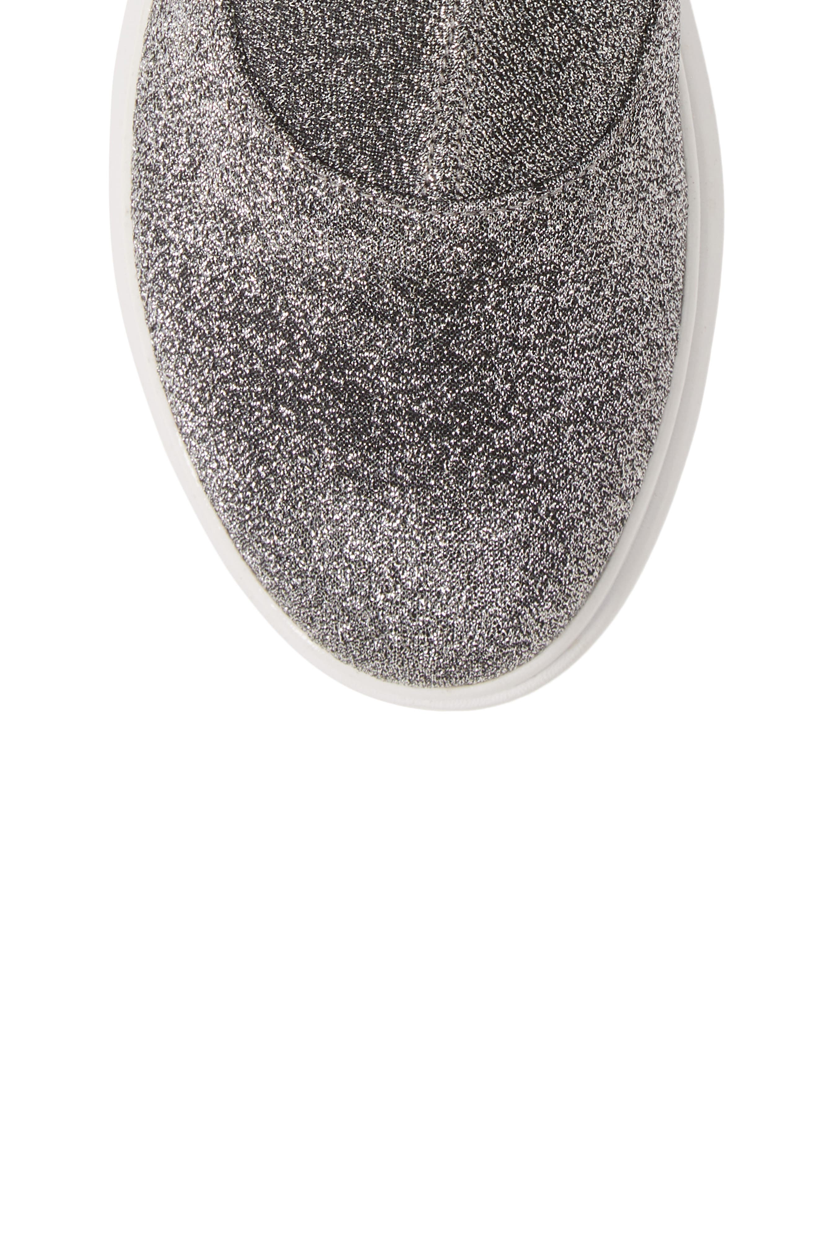 Loosh Luxe Metallic Rapid Knit Bootie, Alternate, color, SILVER FABRIC