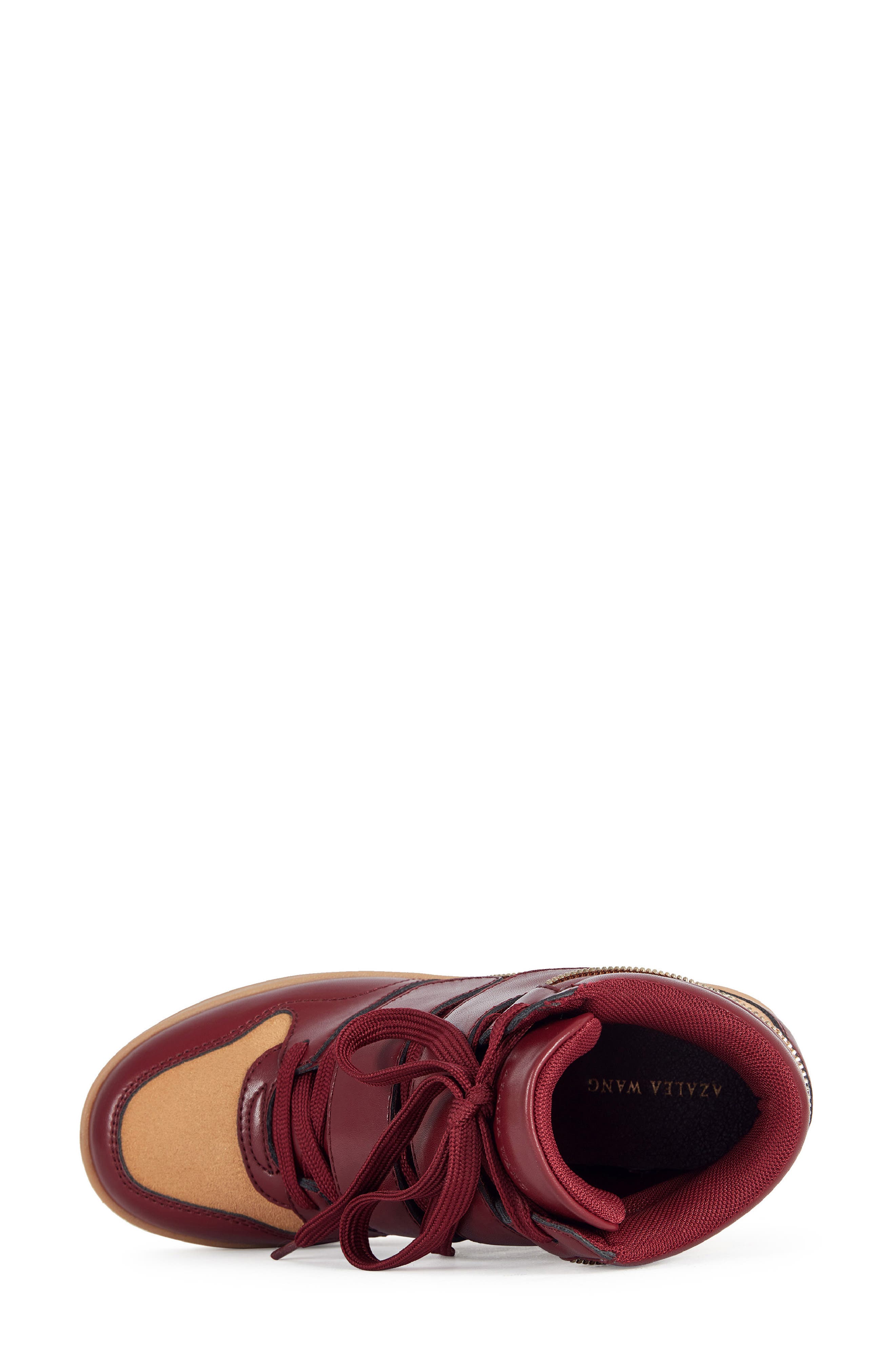 Lumus Wedge High Top Sneaker, Alternate, color, BURGUNDY MULTI